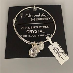 Alex and Ani April birthstone crystal brac…